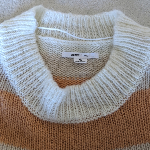 O’Neill Striped Floyd Sweater Orange Blue Green - Picture 6 of 10